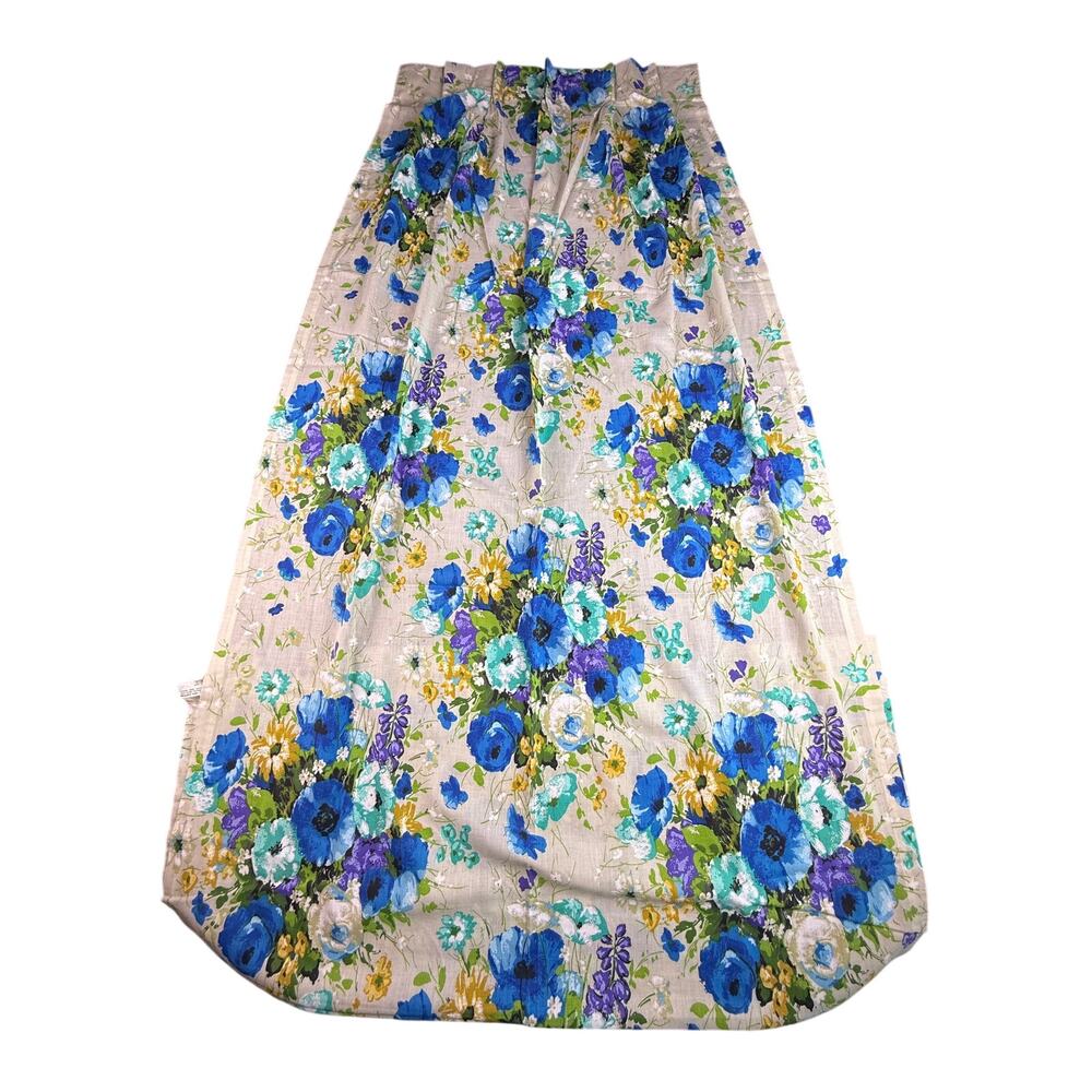 Vintage floral curtain drapes